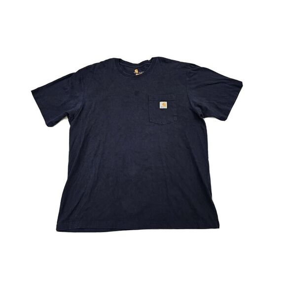 Carhartt Pocket T-Shirt Large Blue Original Fit Men’s Tee - Picture 1 of 12